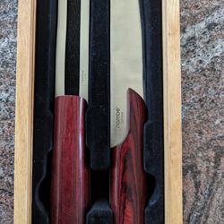 Nambe Carving 2 Pc Set - Knife 14" Long ,Fork 14" Long