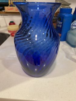 8 Inch Colbalt Blue Indiana Glass Co. Vase $15 OBO 