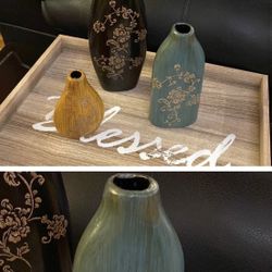 3 Decorative Vases