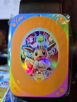 Pokémon Terastal Gathering Accessory Tin Box Eevee and Lefeon