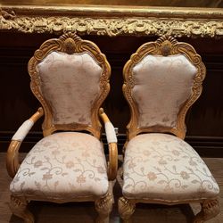 Needs to be sold ASAP- 10 Dining Chairs, Real Wood AICO by Michael Amini (+table if desired)