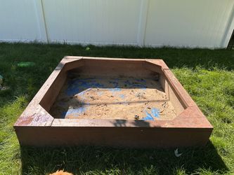 Big wooden sandbox
