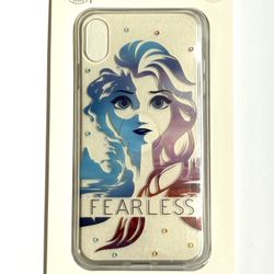 DISNEY PARKS D-TECH FROZEN ELSA "FEARLESS" CLEAR PHONE CASE FITS iPHONE XS MAX 