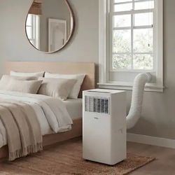 TCL - 250 Sq. Ft. 6,000 BTU Smart Portable Air Conditioner 3-in-1 with AC, Fan & Dehumidifier - White