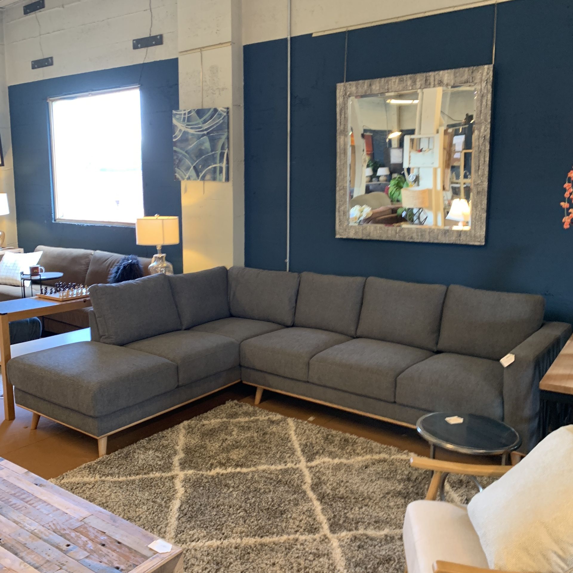 Soft Grey LAF Chaise Sectional