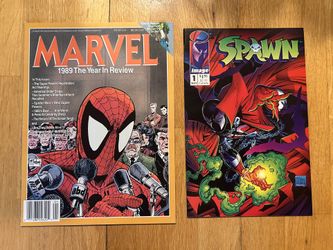 Spawn 1 Error Image Comic Book 1992 Variant Marvel 1989 Year In Review Todd McFarlane Magazine