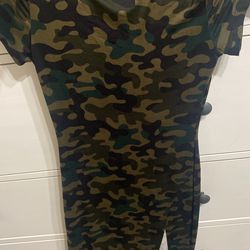 Camo T shirt dress