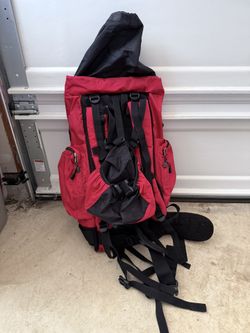 Large Red And Black Backpack