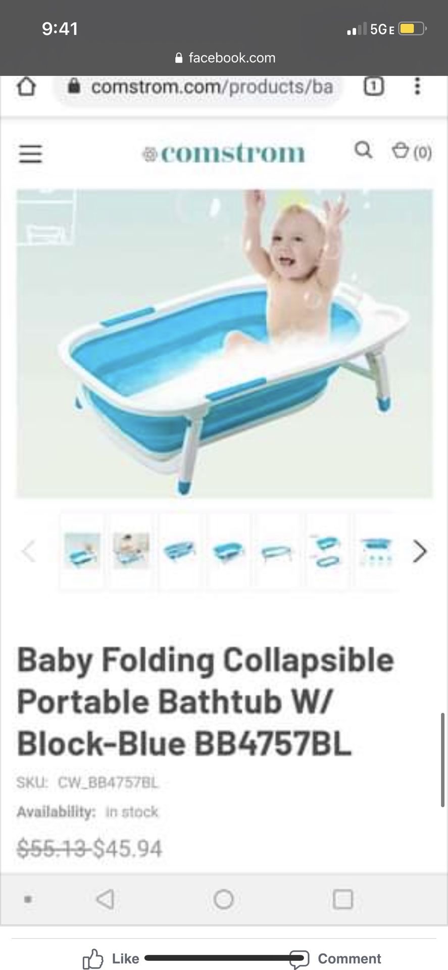 Baby Folding Portable Bathtub