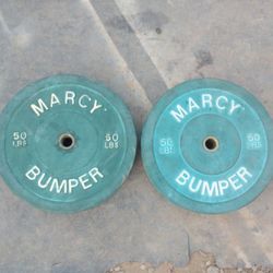 Marcy 50lb  Bumper Plates 1in Hole