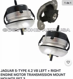 JAGUAR S-TYPE 4.2 V8 LEFT + RIGHT ENGINE MOTOR TRANSMISSION MOUNT MOUNTS SET 3