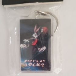 *Super RARE* Nike Aerospace Bugs Bunny/Jordan Keychain Vintage 1993 "What's Up Jock?" **Pre-Space Jam**