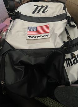 Marucci Dynamo Bat Pack Backpack Bat Compartment 4 Pockets White/Black
