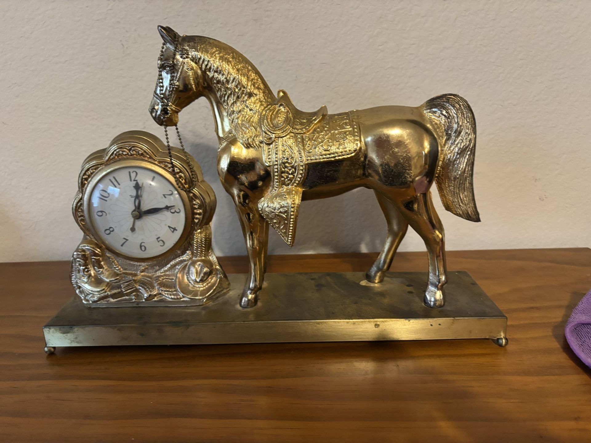 Vintage Horse Clock