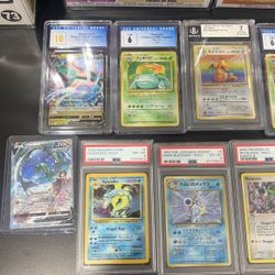 Graded Pokemon Cards Lot 