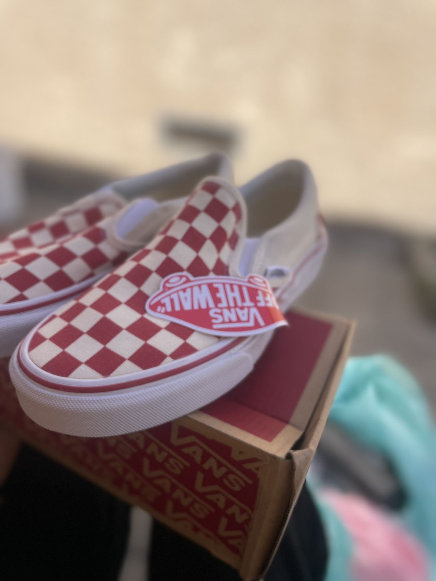 VANS Classic Slip On Red/White Checkered