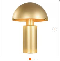 15 in. H 1-Light Mini Brass Table Lamp with Bulb Included