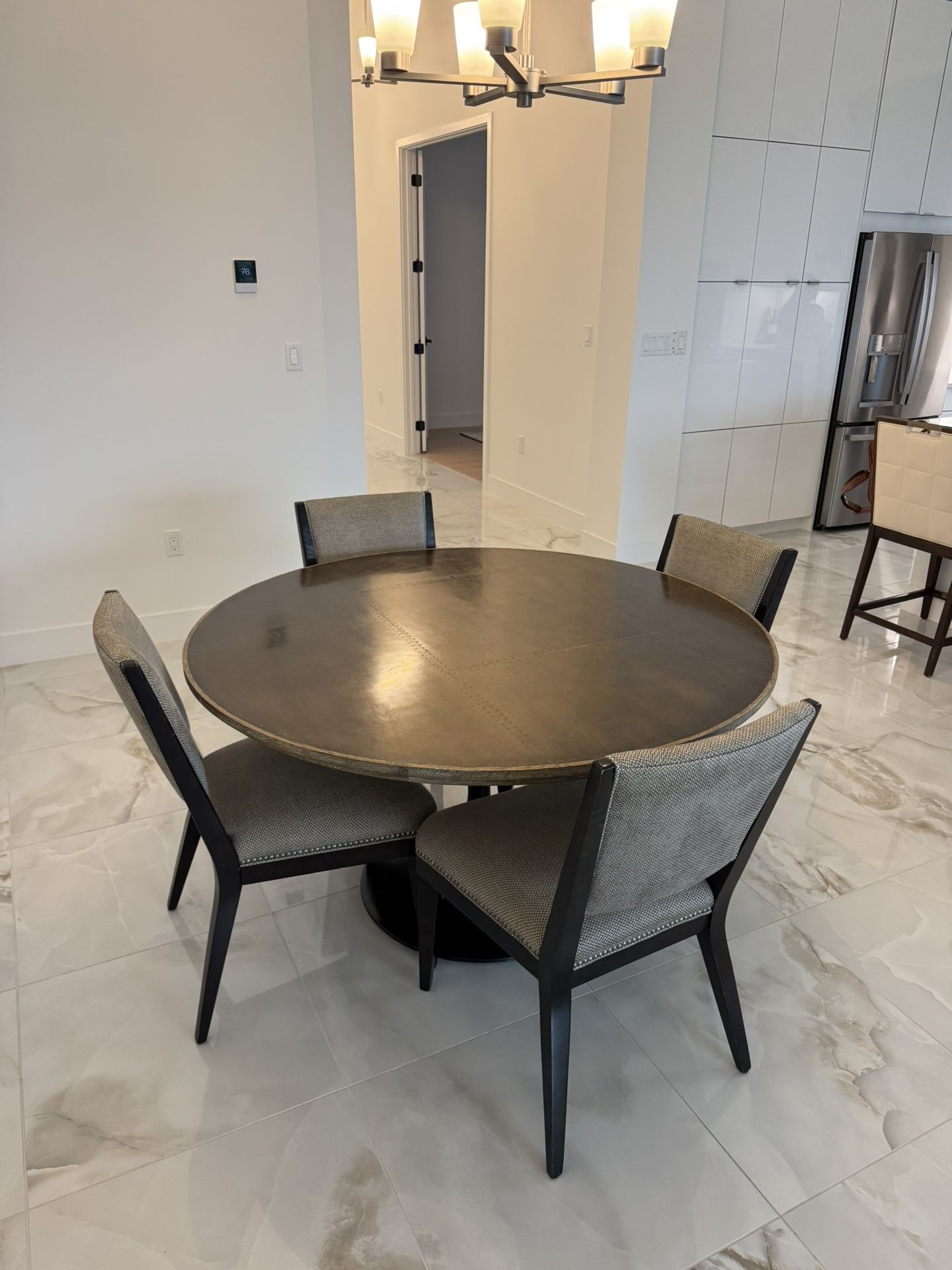Four Hands Powell Round Solid Oak Dining Table