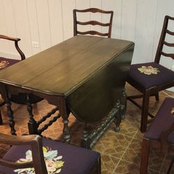 Fold Down Table With 6 Chairs 