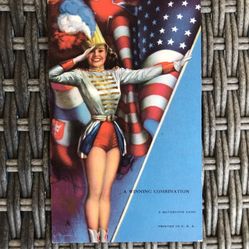 Rare Vintage/Antique Risqué Pin Up Girl 1940s Card/Postcard GC 3.5 x 5.5 USA