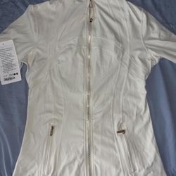 White Lululemon Define Jacket Gold Zipper 