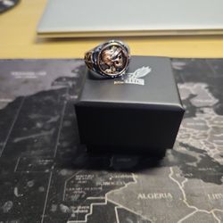 Mens Gold A Silver Ring 