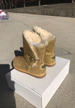 Shiek Gold Bling Boots Kids Size 2