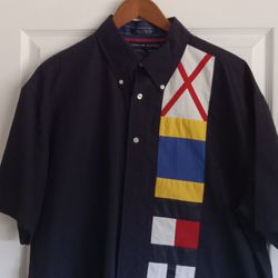 Vintage Tommy Hilfiger Button Down Shirt Size Xl 