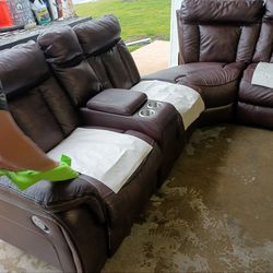 Leather Couch Sectional 