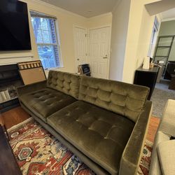 Crate And Barrel Sofa Couch Mid Century Modern 