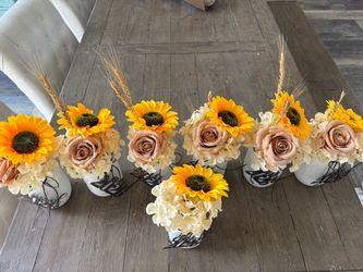 7 fall floral arrangement, mason jars