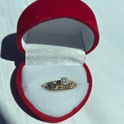 Diamond Wedding Set. 14KY gold.