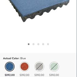 2' x 2' x 2.5" rubber gym/playground tile