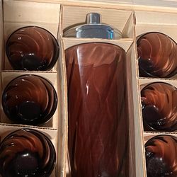 Vintage Glass Bar Set