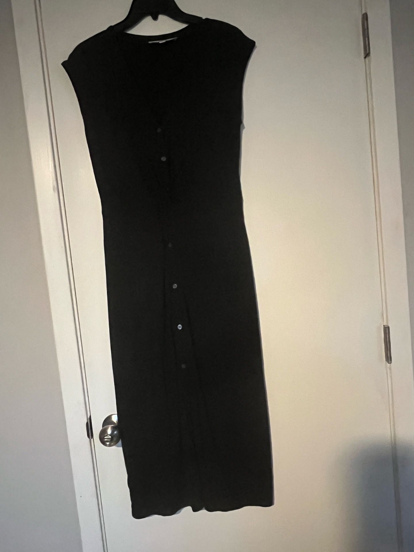 Loft Black Button Up Dress