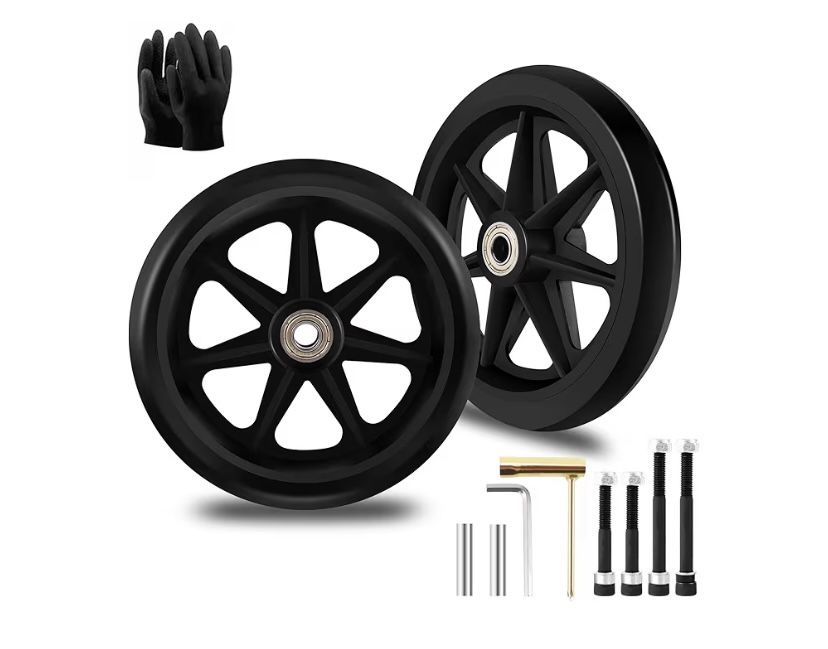2Pcs 6 Inch Replacement Wheelchair Wheels
