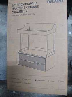 2 tier 2 drawer make up skin care organizer