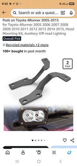 Nilight Ditch Light Brackets for Hood LED Pods on Toyota 4Runner 2005-2015
for Toyota 4Runner 2010 2011 2012 2013 2014 2015 2016 2017 2018 2019 2020 2