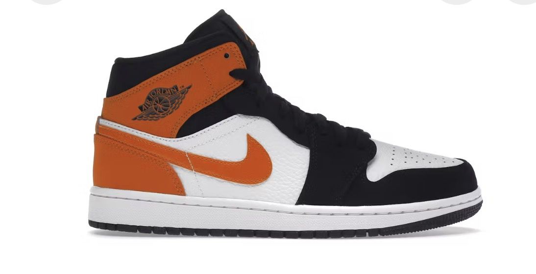 Jordan 1 Mid Size 11 Shattered Backboard Orange Black!!