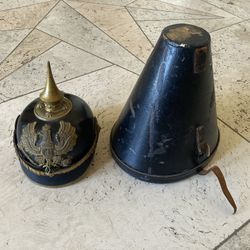Rare vintage WWI German Officers spiked helmet pickelhaube Original trade/I buy too military collectibles 