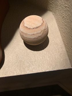 Arizona sandstone sphere approximately 24 cm diameter