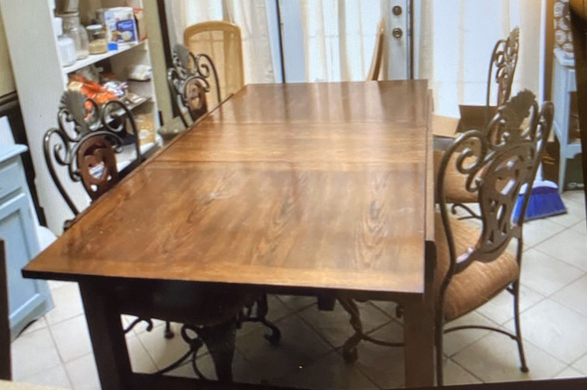 Dining table and chairs solid wood