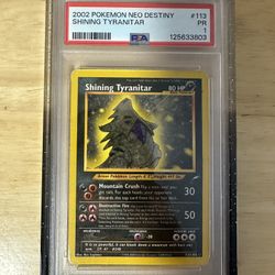PSA 1 Shining Tyranitar Neo Destiny #113