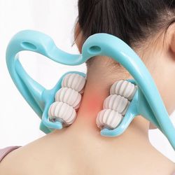 Neck Massage Roller, 360° Adjustable Rotating Neck Roller Massager with 6 Balls, Neck and Shoulder Massager Roller, Neck Bud Roller Neck Massager for