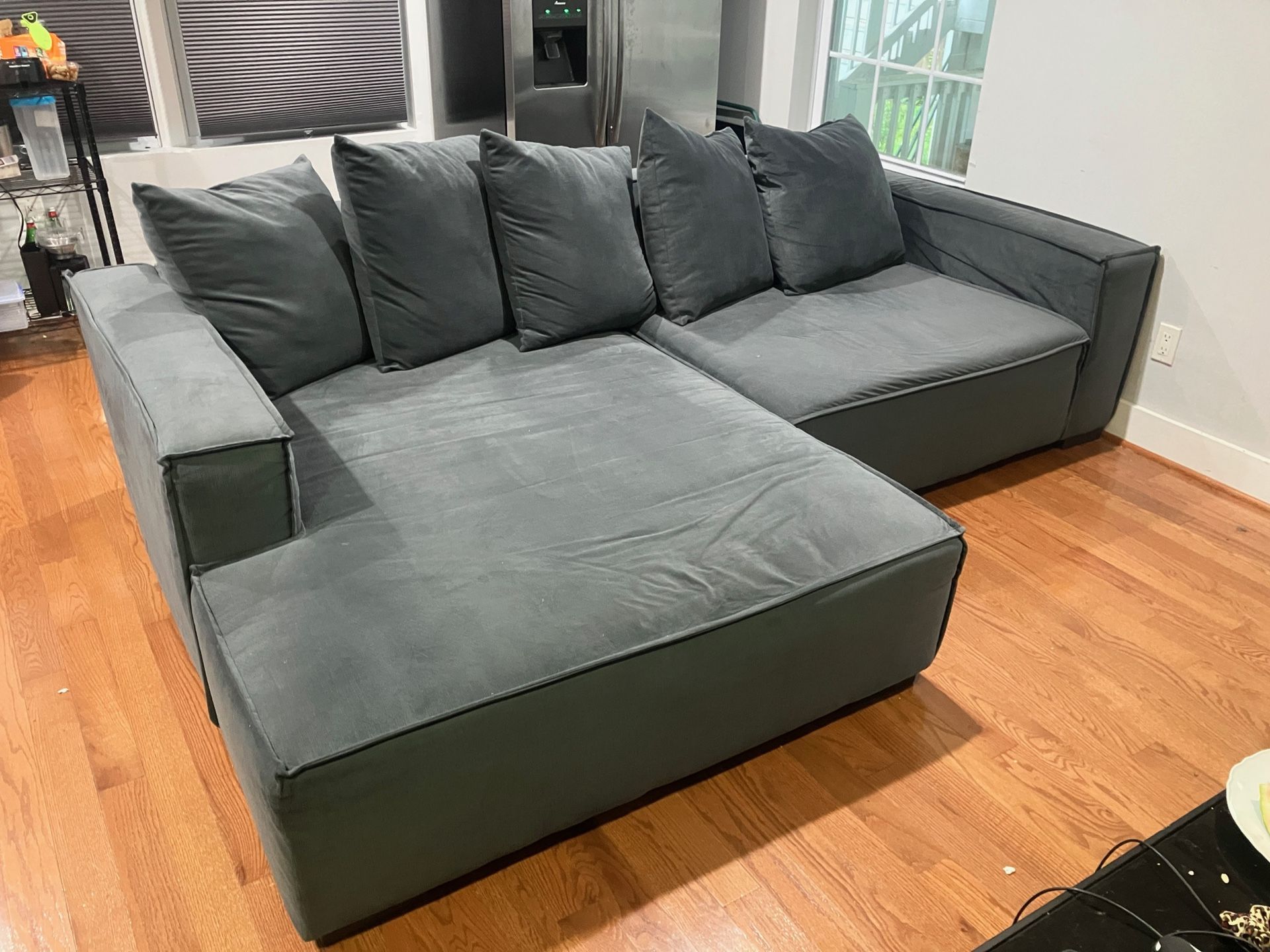 Big Comfortable Blue Sectional