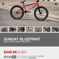 Blue Print Bmx Bike 
