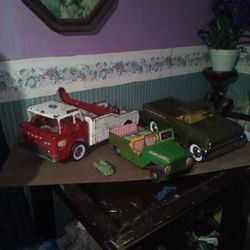 4 Old Metal Toys All For The Price