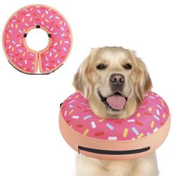 Supet Inflatable Dog Soft Cone Collar After Surgery, Pet Neck Donut Recovery E Collar Large NEW!