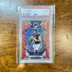 C.J. Stroud Rookie Mosaic Red Glitter SSP PSA 10  Texans