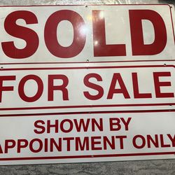 Three large signs perfect for real state agents